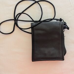 Black Leather Crossbody Bag